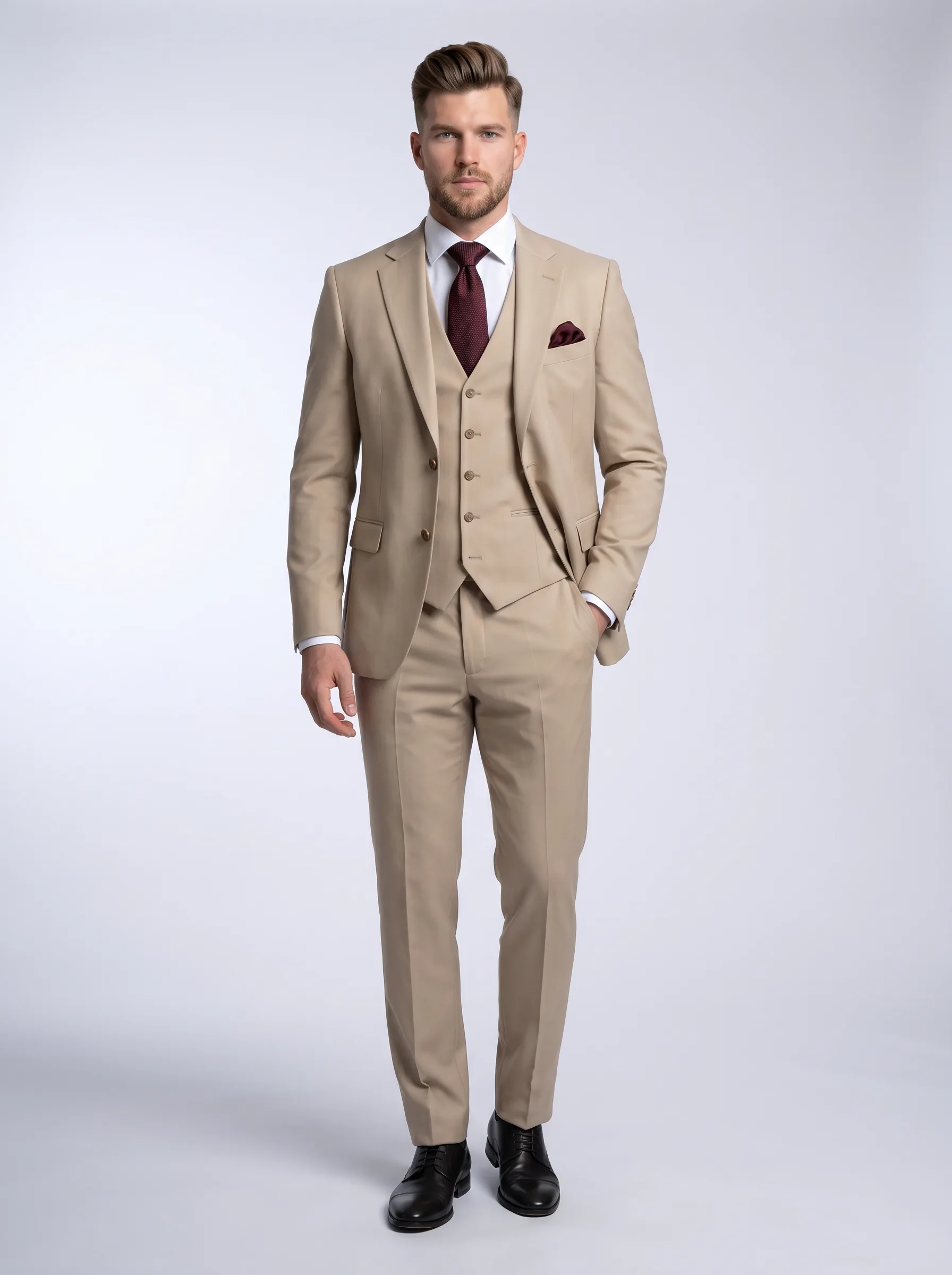 Beige Color Suit