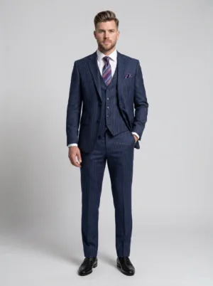 Blue Pinstripe Suit