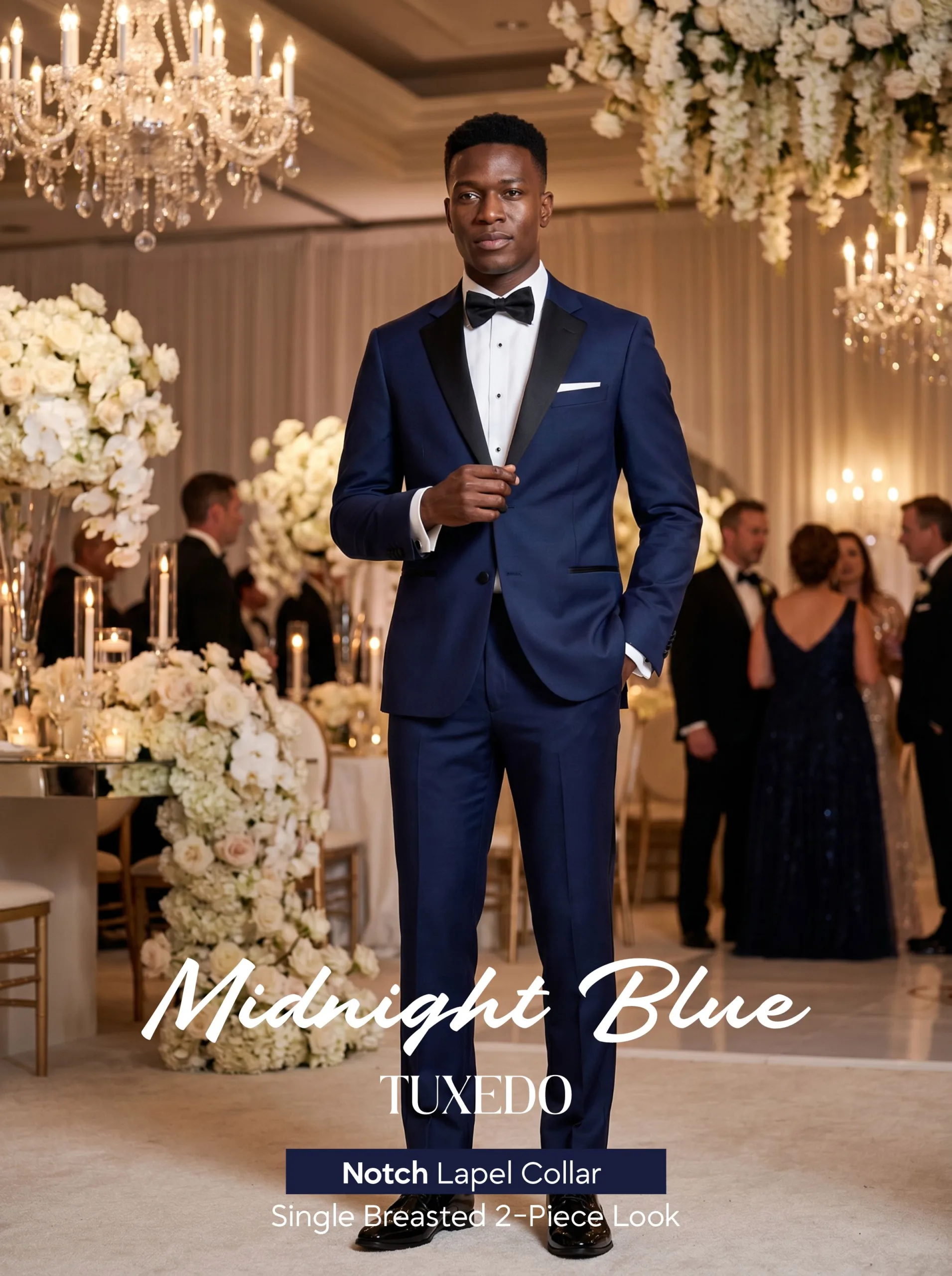 Midnight Blue Tuxedo Suit 1