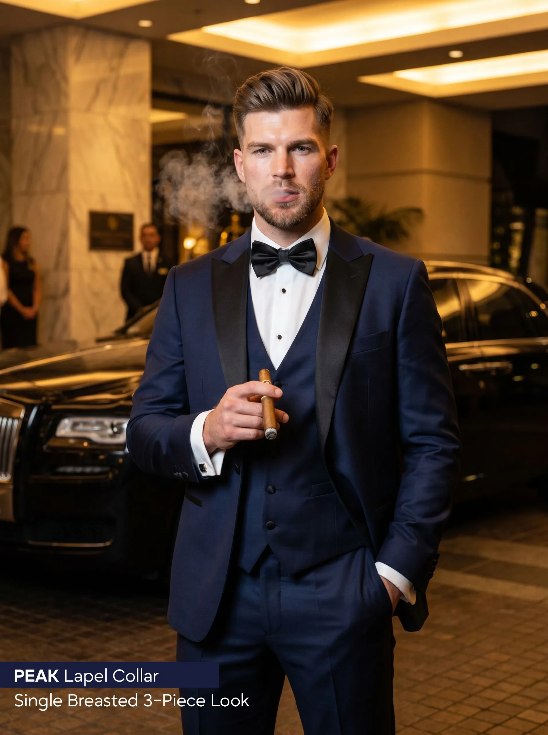 Midnight Blue Tuxedo Suit 2