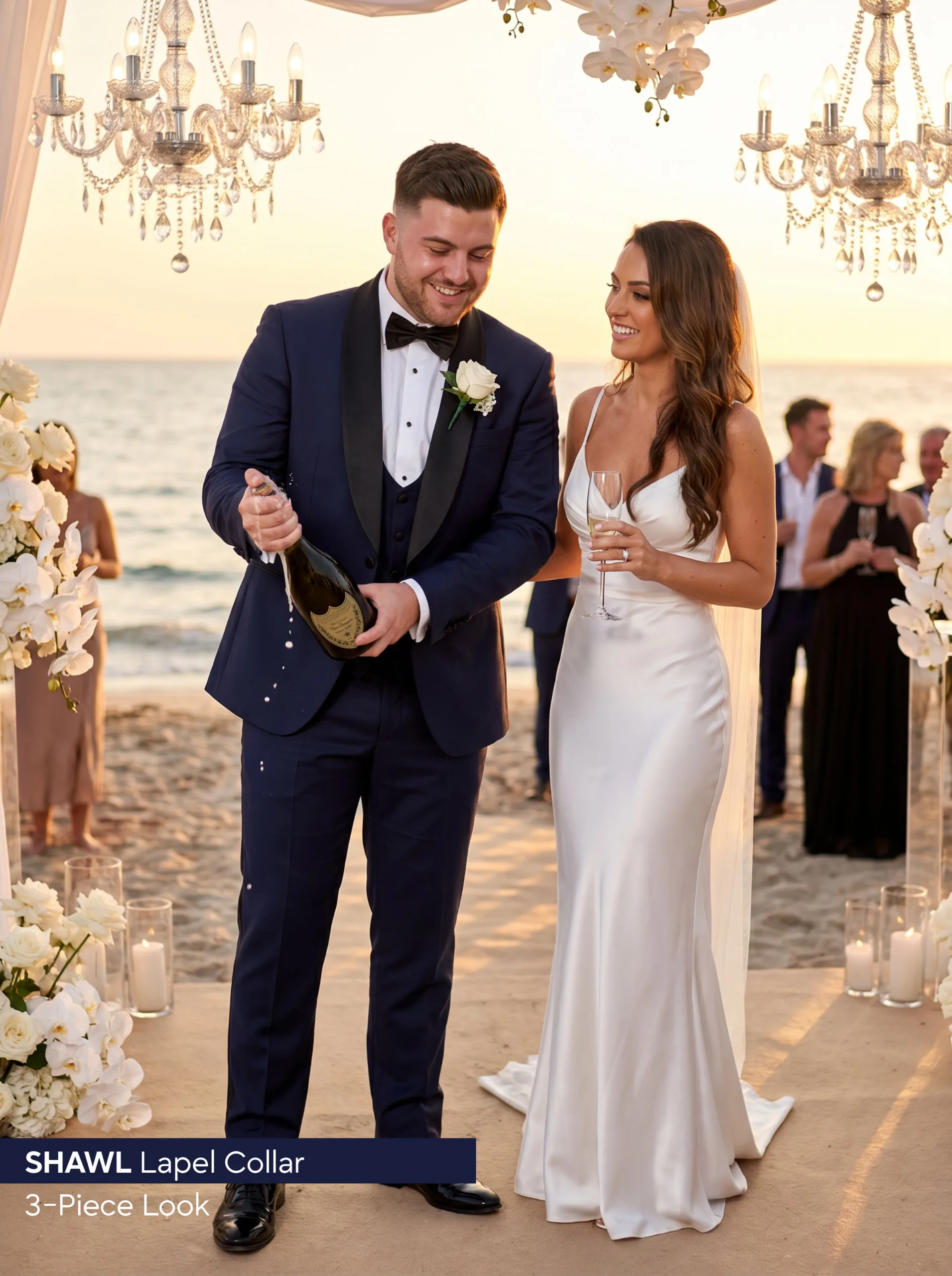 Midnight Blue Tuxedo Suit 3
