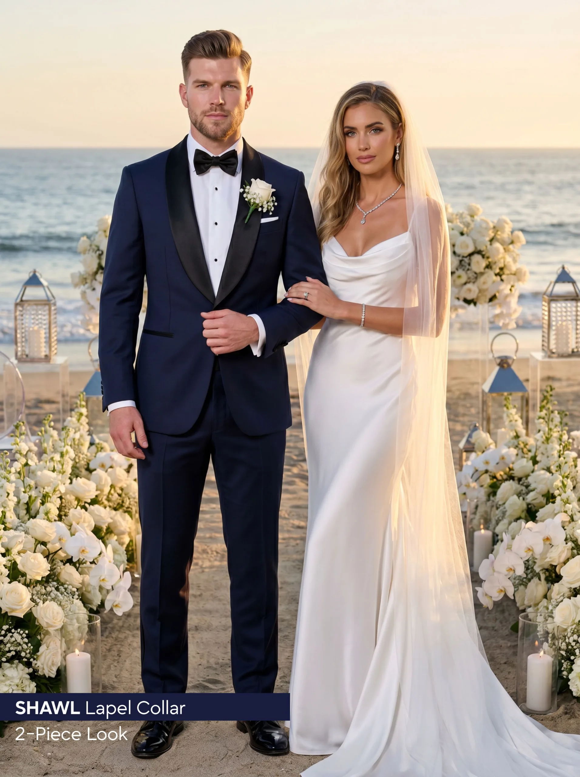 Midnight Blue Tuxedo Suit 4
