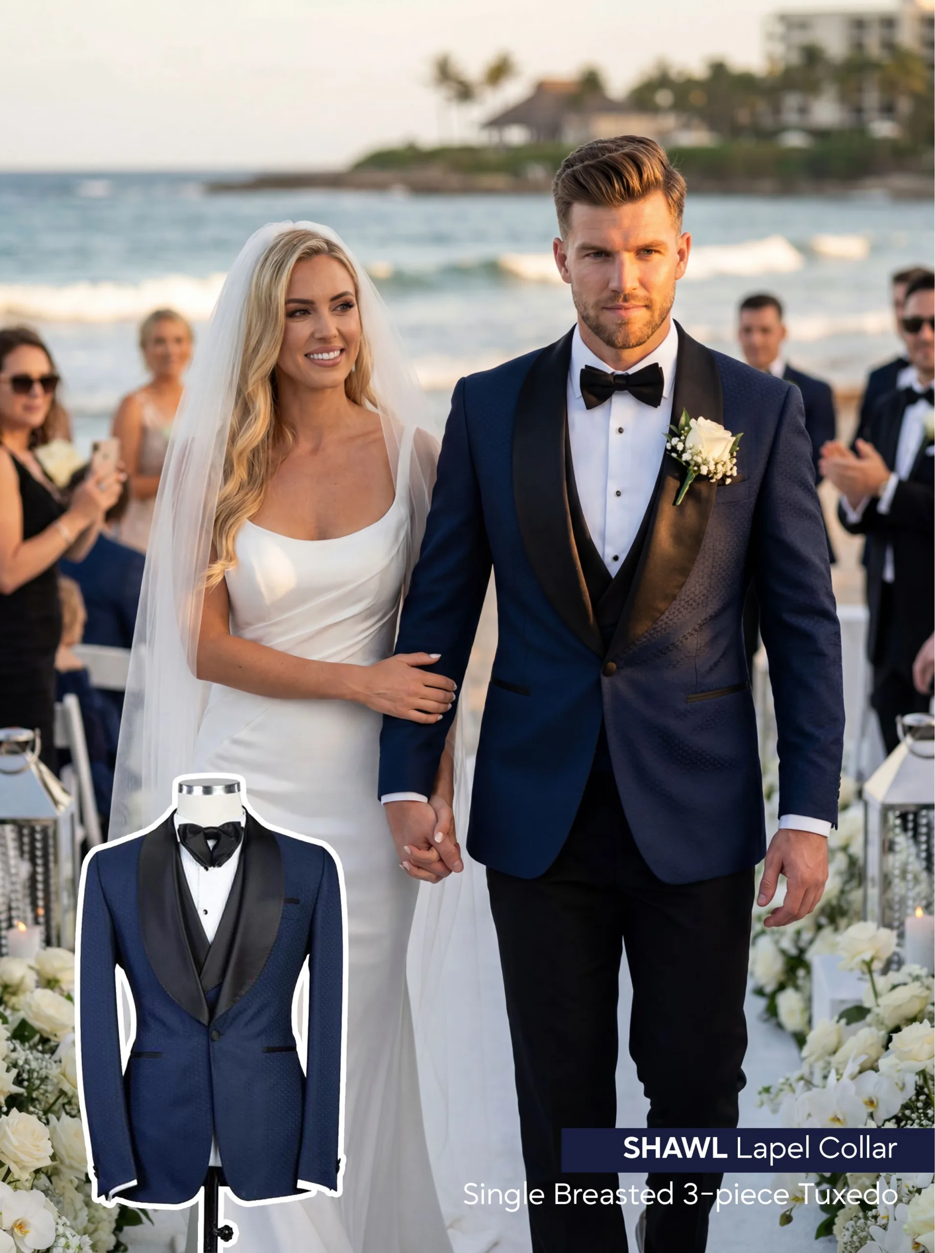 Midnight Blue Tuxedo Suit 5